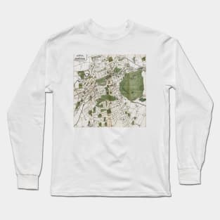 Old map of Edinburgh, no background Long Sleeve T-Shirt